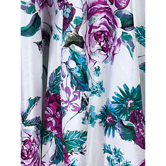 Eshakti Satin Floral Spaghetti Strap Lined Dress Size XL Party Wedding Cottage - Picture 9 of 9